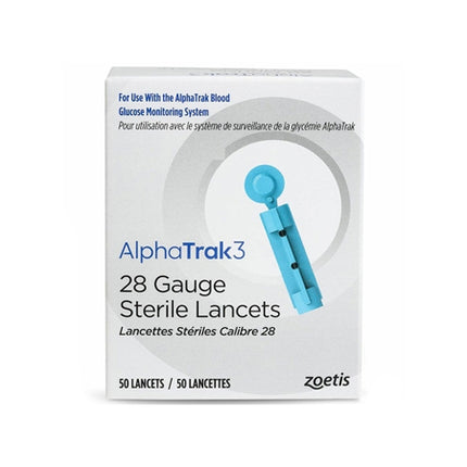 Alphatrak 3 Blood Glucose Diabetic Monitoring Lancets for Cats, Dogs, & Horses (50 Count)