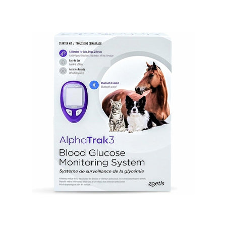 Alphatrak 3 Blood Glucose Diabetic Monitoring Starter Kit for Cats, Dogs, & Horses