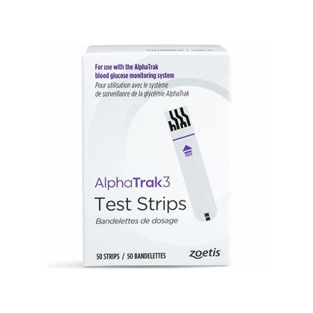 Alphatrak 3 Blood Glucose Diabetic Monitoring Test Strips for Cats, Dogs, & Horses (50 Count)