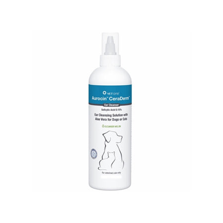 Aurocin Ceraderm Ear Cleanser for Dogs or Cats, 8OZ