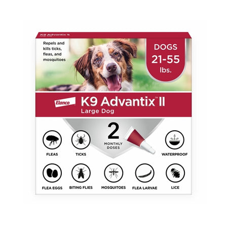 2 Month K9 Advantix II Red for Large Dogs (21-55 Lbs)