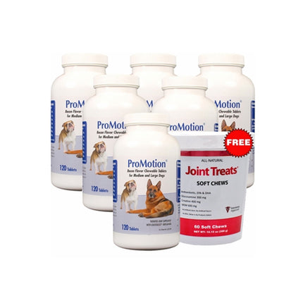 ProMotion for M/L Dogs 6-Pack (720 tablets) + FREE Joint Treats