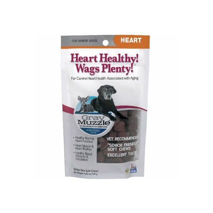 Ark Naturals Gray Muzzle Heart Health Senior Dog Treats, 4.23-oz bag, 60 count