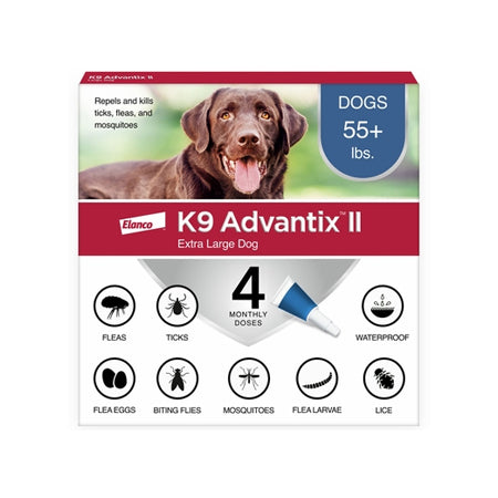 4 Month K9 Advantix II Blue for Extra Large Dogs (Over 55 Lbs)