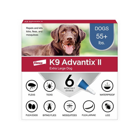 6 Month K9 Advantix II Blue for Extra Large Dogs (Over 55 Lbs)