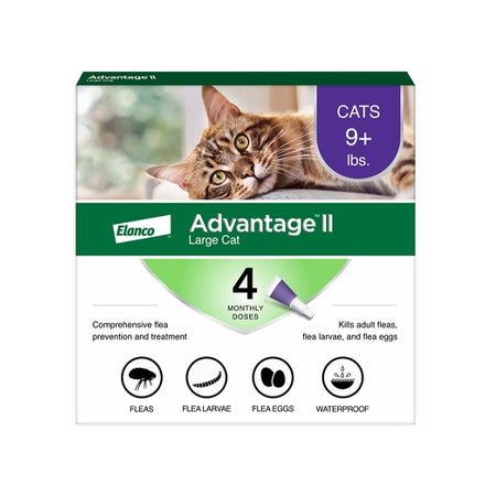 4 Month Advantage II Flea Control Large Cat (For Cats over 9 Lbs ) Purple