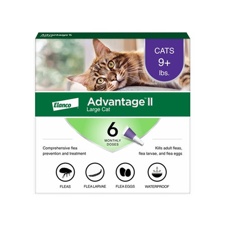 6 Month Advantage II Flea Control Large Cat (For Cats over 9 Lbs) Purple