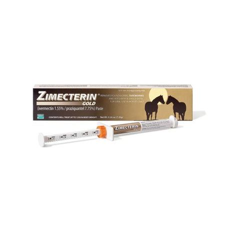 Zimecterin Gold Paste Ivermectin / Praziquantel for Horses (7.35 G) 1-Pack - [Dewormer]
