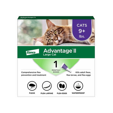 Advantage II Flea Control for Large Cats over 9 Lbs, 1 Month