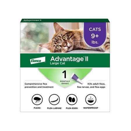 Advantage II Flea Control for Large Cats over 9 Lbs, 1 Month