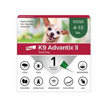 2 Month K9 Advantix II Green for Small Dogs (Upto 10 Lbs)