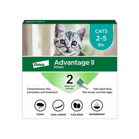 2 Month Advantage II Flea Control for Kittens (2-5 Lbs)