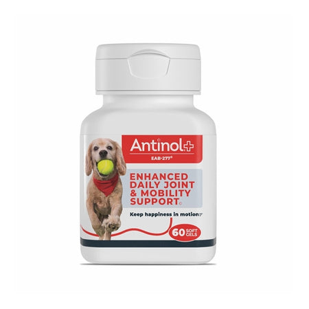 Antinol Plus Mobility, Hip, and Joint Supplement for Dogs, 60 Soft Gels