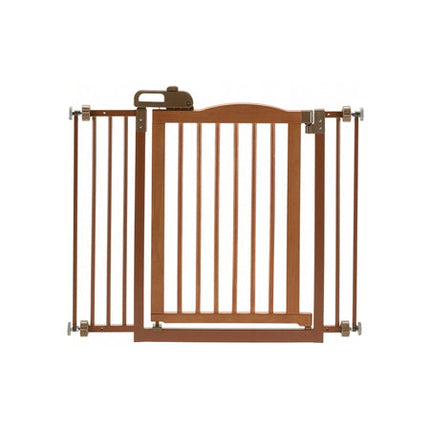 Tall One-Touch Gate II in Brown