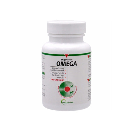 Vetoquinol Care Triglyceride Omega Supplement for Small Dogs & Cats (60 Capsules)
