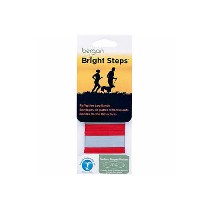 Bergan Bright Steps Reflective Leg Bands - Medium Red