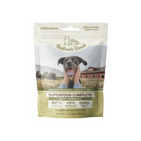 Badlands Ranch Superfood Complete Premium Air Dried Beef Dog Food (11.5 oz)