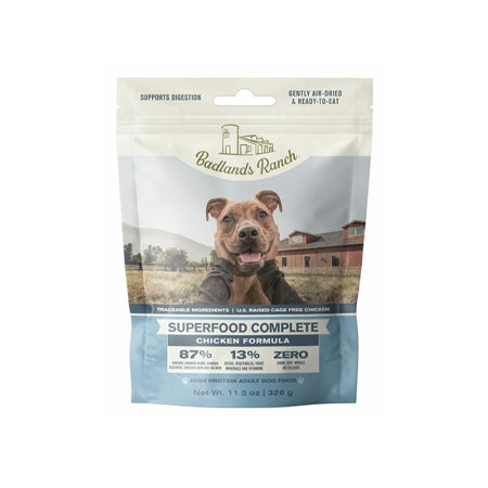 Badlands Ranch Superfood Complete Premium Air Dried Chicken Dog Food (11.5 oz)