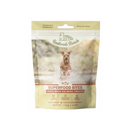 Badlands Ranch Superfood Bites Air Dried Premium Wild Salmon Treats for Dogs (4 oz)
