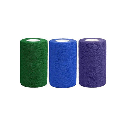 Cohesiant Wrap Bold Color - Assortment (Hunter Green/Purple/Blue) (4"x5yd), 12 Rolls