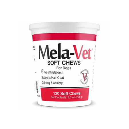 Mela-Vet Melatonin Soft Chews for Dogs & Cats (120 count)
