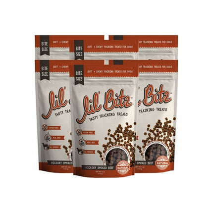 6-PACK Lil' Bitz Hickory Smoked Beef Training Treats (24 oz)