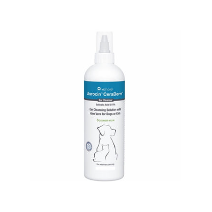 Aurocin Ceraderm Ear Cleanser for Dogs or Cats, 16OZ