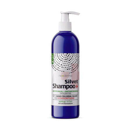 Silvet Shampoo - Unscented, Antifungal & Antimicrobial, With Hydrocortisone - 16oz