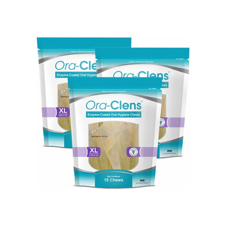3-PACK Ora-Clens Oral Hygiene Chews X-Large (45 Chews)