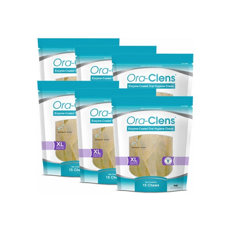 6-PACK Ora-Clens Oral Hygiene Chews X-Large (90 Chews)
