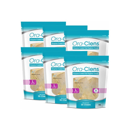 6-PACK Ora-Clens Oral Hygiene Chews Large (180 Chews)
