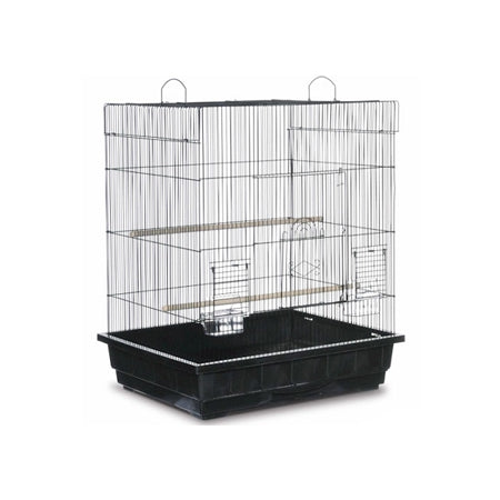 Square Roof Parakeet Cage - Black