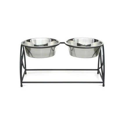 Butterfly Double Elevated Dog Feeder - Medium