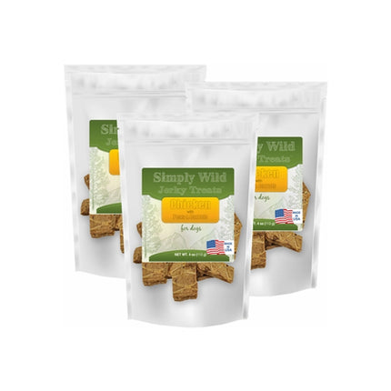 3-PACK Simply Wild Jerky Treats - Chicken with Peas & Carrots (12 oz)