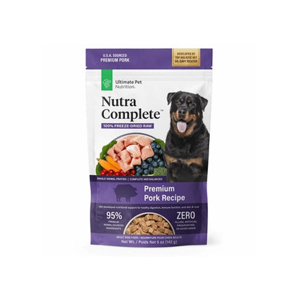 Ultimate Pet Nutrition Freeze Dried Raw Nutra Complete Pork Dog Food 5 oz