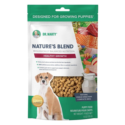 Dr. Marty Nature's Blend Freeze Dried Raw Puppy Food Healthy Growth, 6 oz.