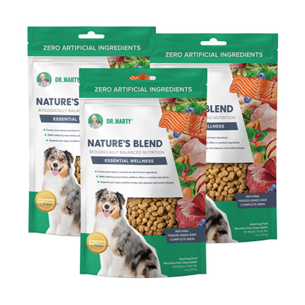 Dr. Marty Nature's Blend Freeze Dried Raw Dog Food Essential Wellness, 18 oz.