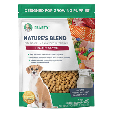 Dr. Marty Nature's Blend Freeze Dried Raw Puppy Food Healthy Growth, 16 oz.