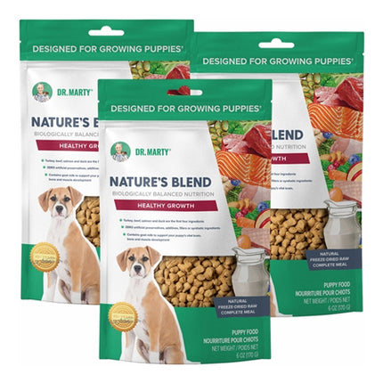 Dr. Marty Nature's Blend Freeze Dried Raw Puppy Food Healthy Growth, 18 oz.