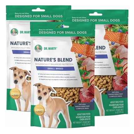Dr. Marty Nature's Blend Freeze Dried Raw Dog Food for Small Dogs, 18 oz.