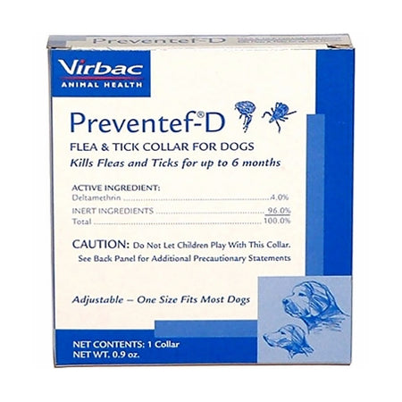 PREVENTEF-D Flea and Tick Collar for Dogs
