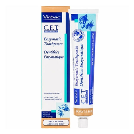 Virbac CET Toothpaste for Dogs & Cats 2.5 oz (70 gm) - Beef